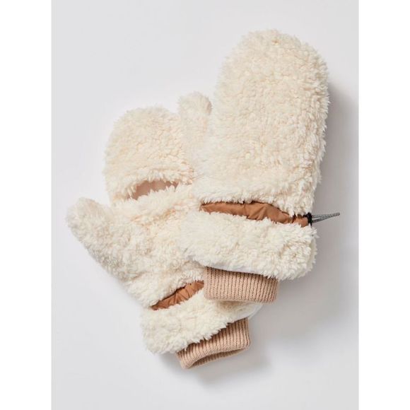 New Free People All Bundled-Up Pop-Top Mittens - Picture 2 of 7
